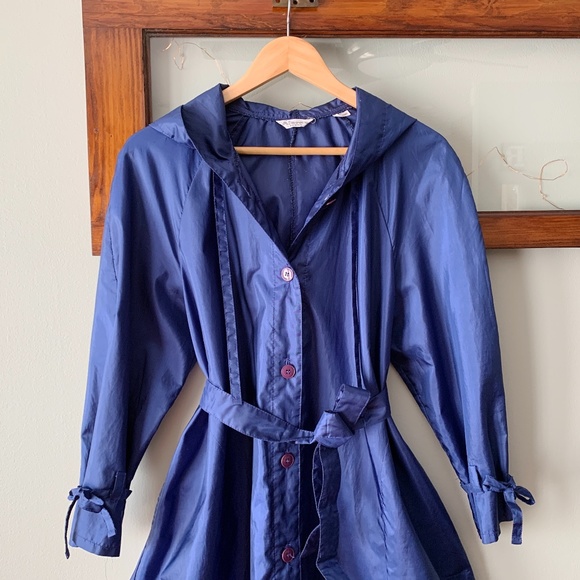 Alorna Jackets & Blazers - Windbreaker Hooded Long Jacket Vintage Alorna S/M